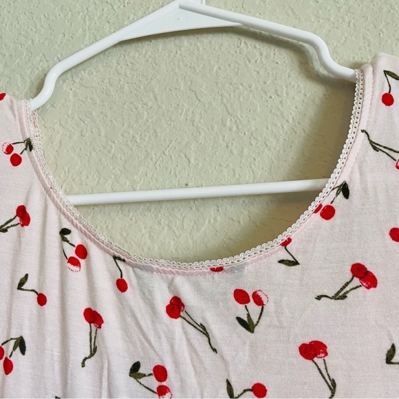 Dip cherry pajama tank size 1X like new soft lounging sleepwear lightweight airy - Picture 9 of 9